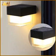 Light Up Solar Wall Lights Outdoor, 9W IP65 Waterproof Exterior Wall Light, Black Facade Wall Lamp
