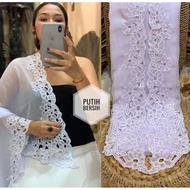 MAWAR Rose Embroidered Kebaya Fabric Kebaya Embroidery Tulle Embroidery Fabric