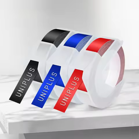 1/3PK 3D Embossing Label Tape Plastic Refill Adhesive Sticker Candy Colors 9mm for Dymo Manual Typew