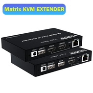 H.264 200M HDMI KVM Extender over RJ45 CAT6 Cable 4K HDMI KVM Matrix Extender Support Many TX to Man