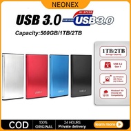 Nennex USB3.0 Portable External Hard Disk Drive SSD Enclosure 2.5" External Hard Drive1TB/2TB