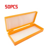 Microscope Slide Box isi 50/Kotak Preparat Objek Glass/PVC Slide Box
