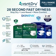 AvantDry Unisex Adult Diaper Tape/Pants - Core/ Skinova Advanced/ Incontinence Absorbent Diaper-Adul