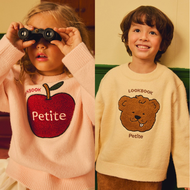 lookbookpetite snuggle sweater เสื้อสเวตเตอร์เด็ก ลายน่ารัก รุ่น snuggle  สี pink pommette และ littl