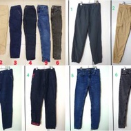 uniqlo Zara bossini baleno 小童褲 牛仔褲 西褲 厚褲 保暖絨毛褲