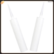 2 Pcs Adhesive Empty Caulk Tubes Caulking for Tiles 32.00X4.80X4.80CM White PVC  daiquanli