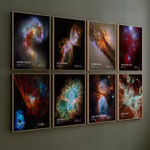 Space Telescope Poster Canvas Print Space Poster Astronomy Gift Idea Space Wall Art Poster Astronomy