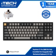 Keychron C1 Pro QMK/VIA Fully Assembled Hot-Swappable Wired Mechanical Keyboard (C1P-K3) Brown