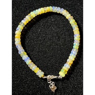 #B895-9 100% Natural High Quality Multicolored Opal Bracelet 5.2mm