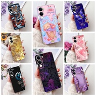 Case Vivo Y04 Cover Cute Cat Fashion Flowers Cartoon Cool Clear TPU Back Cover Y04 Vivo Y 04 Phone C