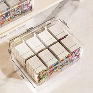 （透明八格）透明卡片收納盒 卡片簿盒 盲盒卡片收納 大容量兒童分格寶小卡 裝卡莉透明奧特曼卡牌 小馬分卡盒
