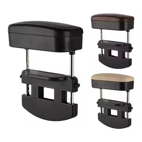 Car Armrest Elbow Support Rest with Storage Box Adjustable Height auto Seat Gap Elbow Pad Auto Conso