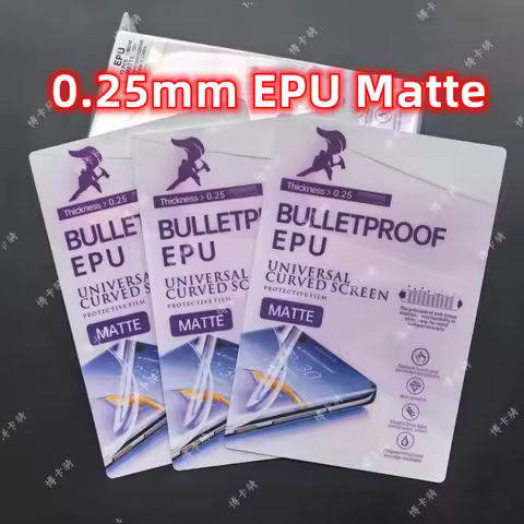 25/50pcs 0.25mm HD/Matte EPU Flexible Curved Screen Protector For All Mobile Phone Clear EPU Hydroge