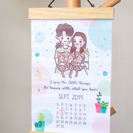 【客製化掛曆】人像 寵物 情侶紀念日 HG可愛風似顏繪 ⋯月曆⋯