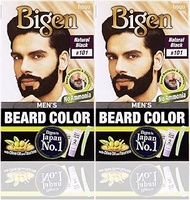 Bigen Men's Beard Color, (20g + 20g) Combo Offer Pack (2 Pc, B101 - Natural Black)