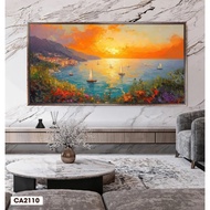 European Seascape Painting 1995_Art High Quality 2-Frame Stretched Wall Art Painting with Accessorie