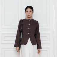 Ailee Long Sleeve Top Long Sleeve Blouse Blazer Casual Wanita