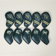 Malbon Fisherman's Hat Golf Club Iron (4,5,6,7,8,9,P,A,S,X) Pu Leather Waterproof for Iron Head Prot