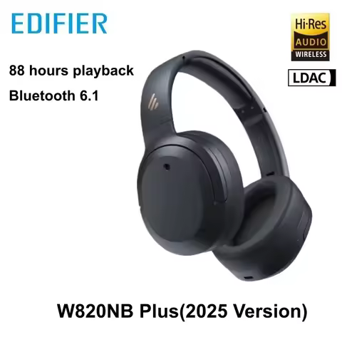 Edifier W820NB Plus(2025 Ver.) ANC Wireless Headphone Over-ear Headset -49dB Noise Canelling Bluetoo