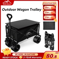 WTHB Outdoor Wagon Trolley Foldable Portable Troli Barang Cart Shopping Tool Truck for Camping