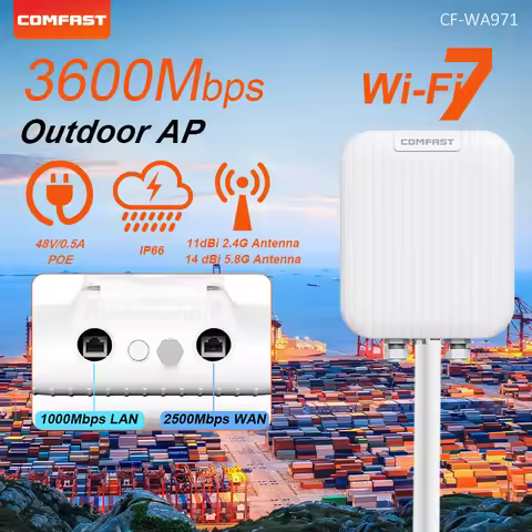 COMFAST 3600Mbps WIFI 7 Outdoor AP 48V PoE Access Point IP67 Waterproof WiFi AP 11 dBi+14 DBi Antenn