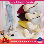 BCQ Pointed Low Heels Murah Flat Heels Women Kasut Heels Perempuan Kasut Flat Wanita Bertutup Kasut 