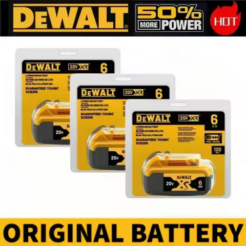 Original DeWalt 6.0Ah/5.0Ah 20V Battery Replaceable DCB184 DCB200 DCF892 DCF845 DCF850 DCF911 DCD800