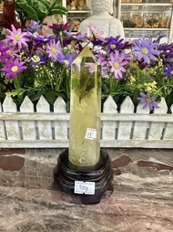 Trụ đá phong thủy trấn thạch đá thạch anh vàng citrine