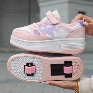 Boy'S Girls Wheeled Shoes Roller Sneakers Shoes Shoes with Kick Wheels Roller Skates Shoes Roller Sh