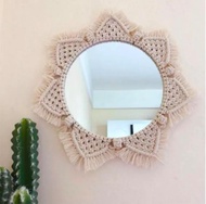 Macrame Cermin / Mirror Macrame / Cermin Macrame lengkap plus cermin / macrame cermin/ mirror macram
