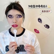 Ladyga ladyga summer cool fan fan fan Handle Support fan Props fan Abstract Flame Red Lips Abstract 