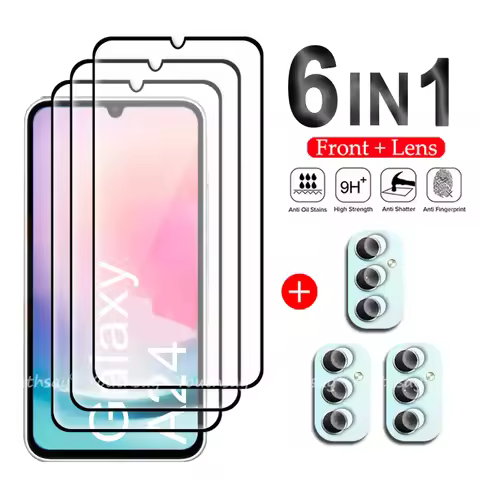 For Samsung Galaxy A24 Glass For Samsung A24 Tempered Glass Full Cover Screen Protector Film Galaxy 