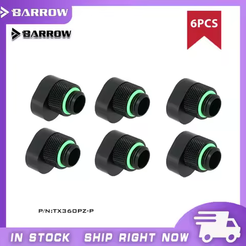 Barrow 2/4/6pcs 360 Degrees 6mm Rotary Offset Fittings , G1/4 Thread , POM Male To Female Extender F