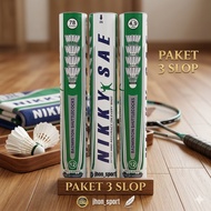 HIJAU NIKKYSAE GREEN BADMINTON SHUTTLECOCK PACKAGE 3 SLOP SPEED 78