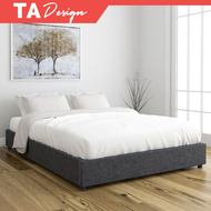 Furniture Direct OWEN Single super single queen and king size fabric platform bed base/ katil queen fabric katil king fabric