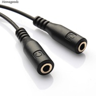 3.5mm Mic Headset Splitter Adapter 1 TRRS Male to 2 Female Y Audio Cord [homegoods.sg]