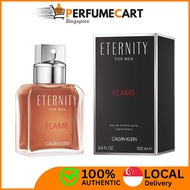 CALVIN KLEIN ETERNITY FLAME EDT FOR MEN (100ml Tester / 100ml) [Brand New 100% Authentic Perfume Cart]