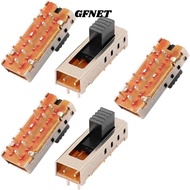 GFNET 5pcs Toggle Switch, 10P 2P4T 5mm Toggle Micro Slide Switch, 4 Position Vertical SS-24E01 Micro