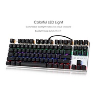 Zero E-Sports Gaming Gear Led Rainbow TKL Mechanical Keyboard 87 Blue SW (Black)