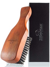 ZilberHaar - Major Hair & Beard Brush for Men - Stiff Boar Bristles and Pearwood - All Beard and Hai