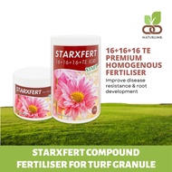 STARXFERT 16+16+16+TE Compound Fertiliser for Turf Granule (500g/1kg) | Improves Disease Tolerance |
