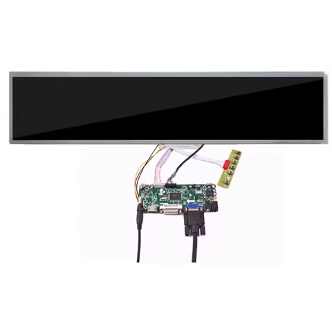 24 inch Stretched Bar LCD Screen for Supermarket Shelf Advertising DV240FBM-NB0 1920*360 Controller 