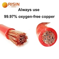 Risin 20cm to 200cm 50mm2 Flexible PVC Battery Cable Price 35mm2 Flexible PVC Crimping Cable Price