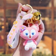 Gantungan Kunci Karakter Boneka Linabell Rubah Pink 3D Ganci Tas Lucu