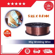 KNN-DIY 5KG × 0.8MM MIG CO2/CO2 MIG WIRE COIL 5kg x 0.8MM (Suitable for All MIG Welding Machine) MIG