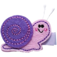Cutie Bella 紫色蝸牛髮夾 全包布手工髮飾Snail