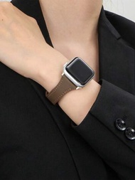 1入組女士專用細身皮革蘋果手錶錶帶，適用於Apple Watch 42mm、38mm、40mm、41mm、44mm、45mm、49mm，時尚智能手錶更換蘋果手錶表帶，適用於系列Ultra2、Ultra SE2、SE 9 8 7 6 5 4 3 2 1，男女皆宜