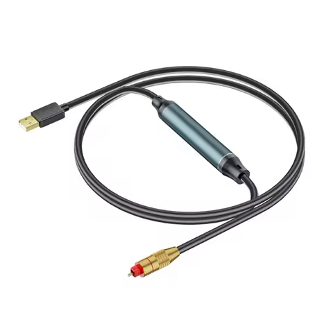 T35C USB to Optical Audio Adapter USB A to Fiber Optic Audio SPDIF Port Connection Audio Converter C