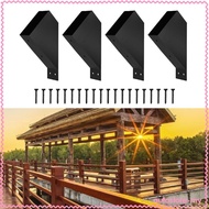 [AutostoreMY] 4 Pieces Pergola Brackets Heavy Duty with Screw Sturdy Parts Carbon Steel 45 Degree An