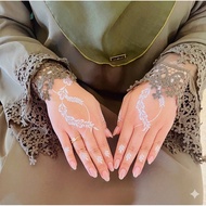 FREE DIAMOND Inai Sticker White Exclusive Henna Sticker Design Pengantin